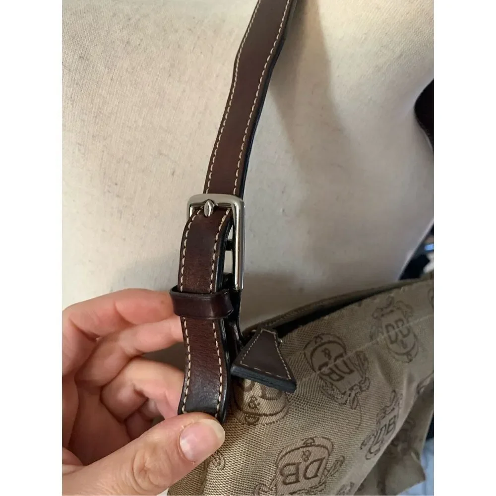 DOONEY & BOURKE Donegal Crest Tan Logo Leather Strap Jacquard vintage